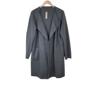 J. Crew Juliette Collarless Sweater Blazer Gray Size XL